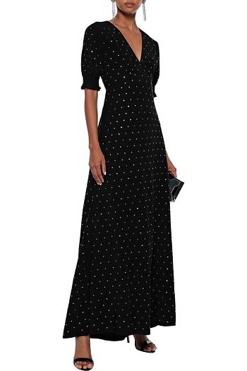 DIANE VON FURSTENBERG Avianna Robe aus vorgewaschener Seide mit Kristallverzierung