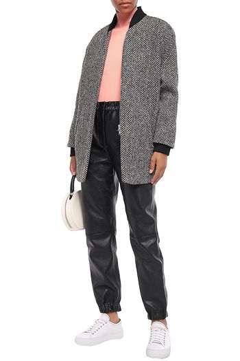 REDVALENTINO Coated wool-blend bomber jacket