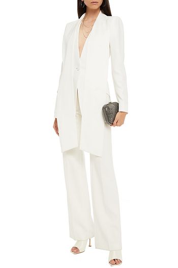 ALEXANDER MCQUEEN Paneled silk-cady blazer