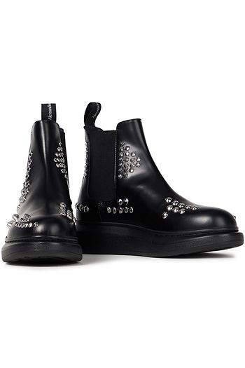 ALEXANDER MCQUEEN Chelsea-Boots aus Leder mit Nieten