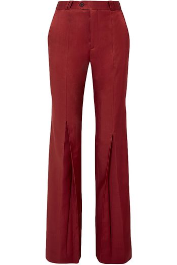 ACNE STUDIOS Tohny pleated satin-twill flared pants