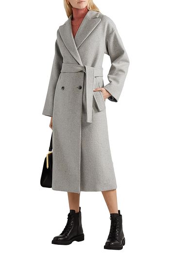 REDVALENTINO Oversized double-breasted wool-blend coat