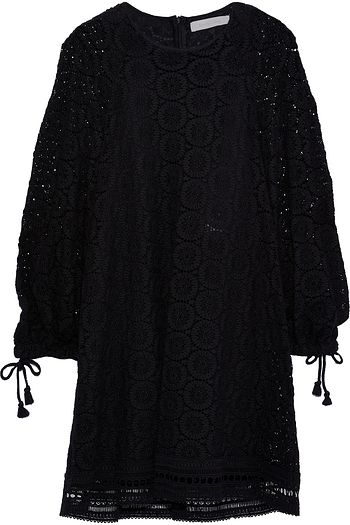 SEE BY CHLOÉ Tassel-trimmed cotton guipure lace mini dress