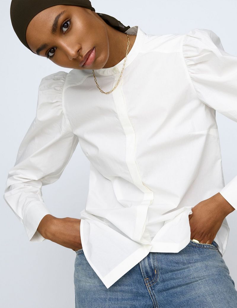 Woman in workwear clothing