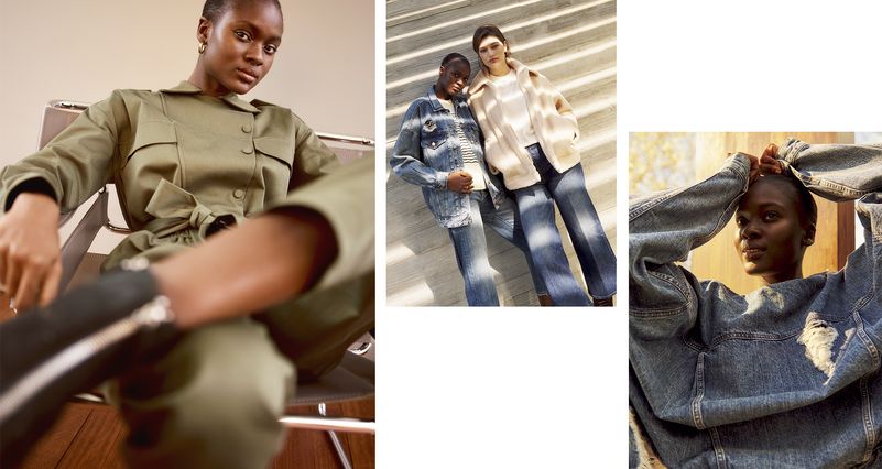 Woman in workwear clothing