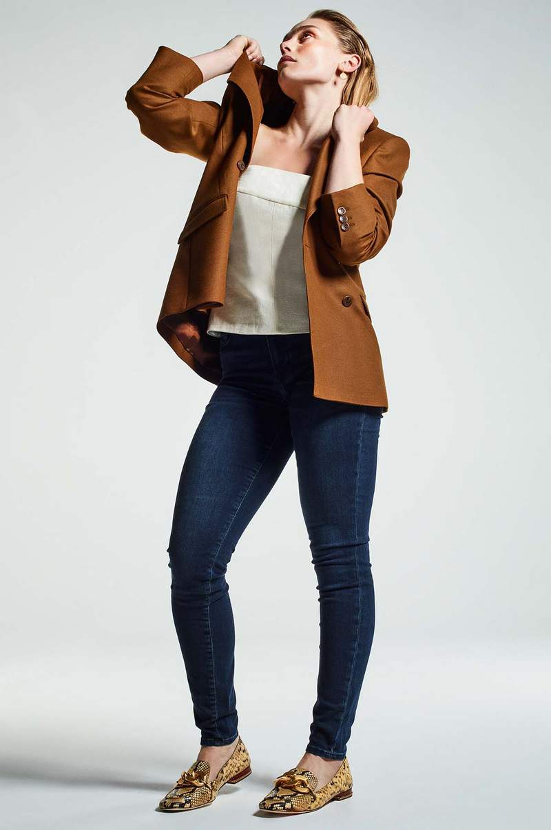 Woman in workwear clothing