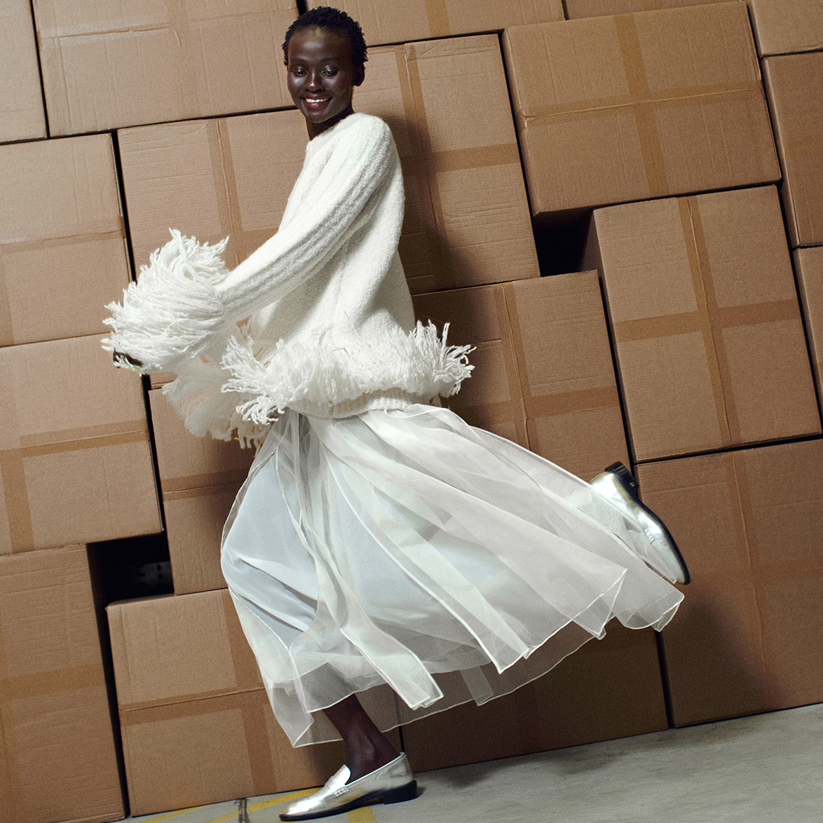 VALENTINO GARAVANI Corded lace-paneled appliquéd stretch-knit mini