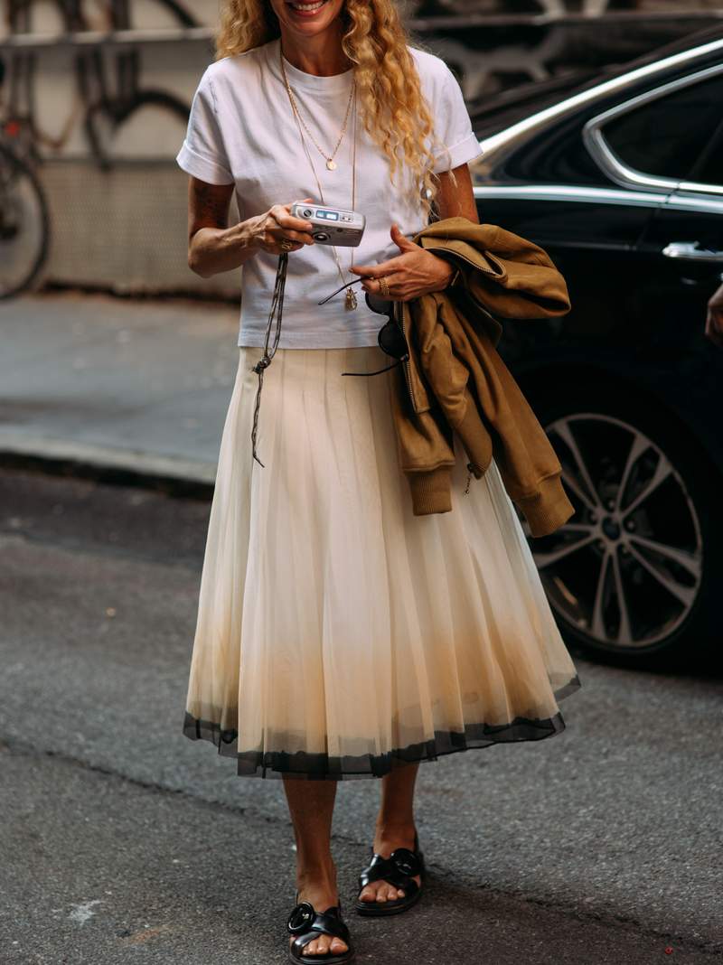 Woman in workwear clothing