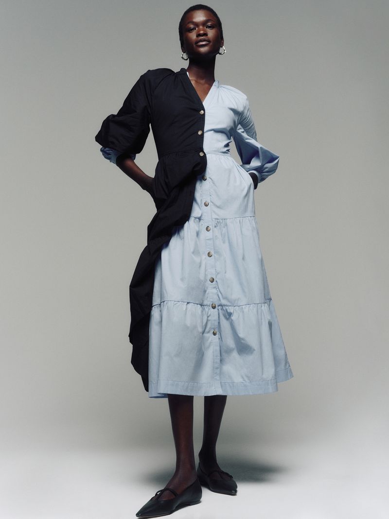 Woman in workwear clothing
