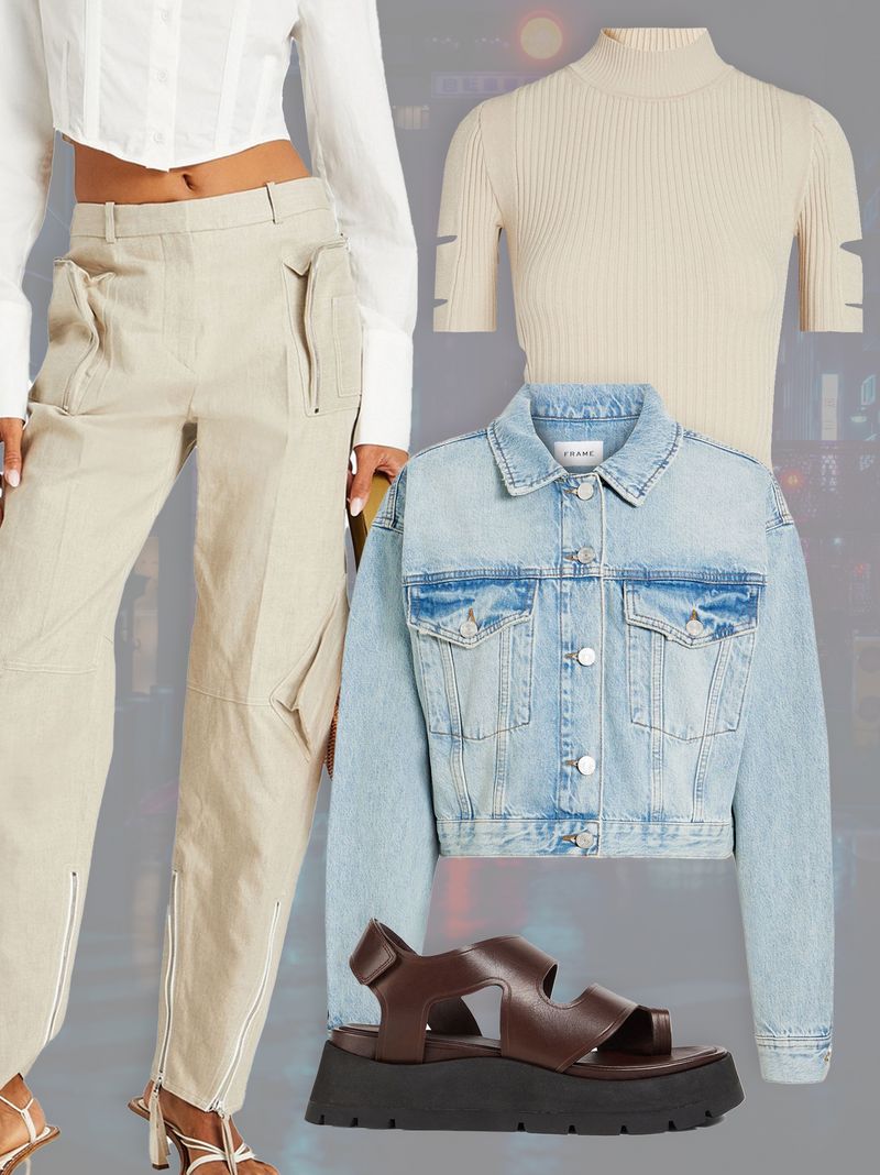 Woman in workwear clothing