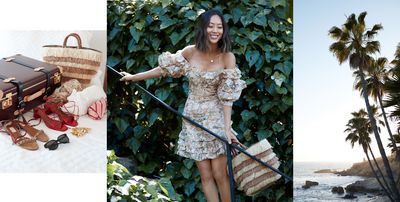 Aimee Song Beach Vacation Packing Guide with Steamline Luggage