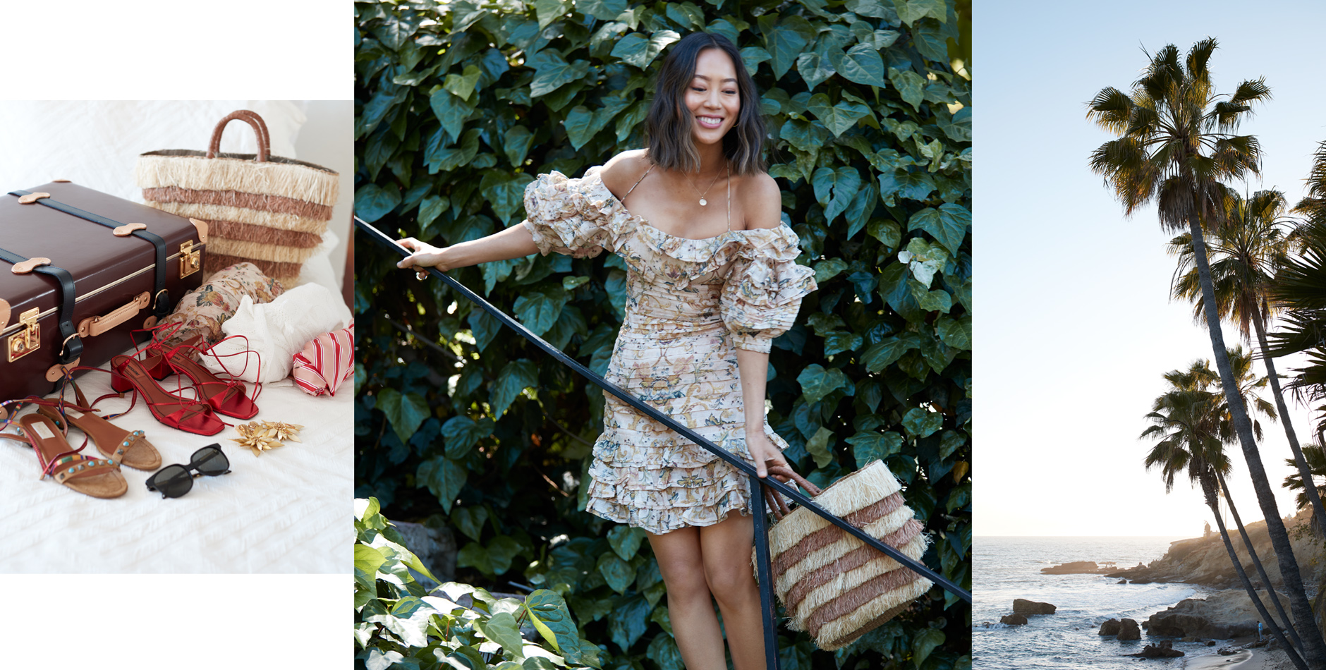 Aimee Song Beach Vacation Packing Guide with Steamline Luggage