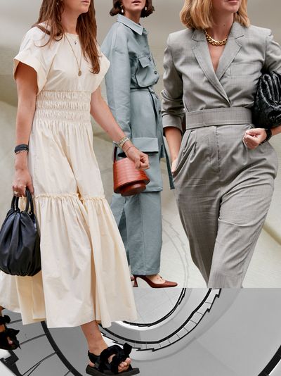 Woman in workwear clothing