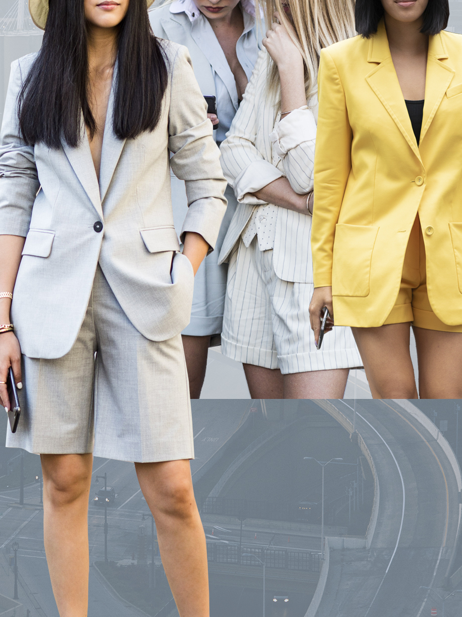Woman in workwear clothing