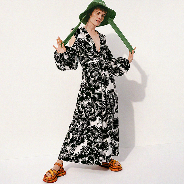 DIANE VON FURSTENBERG ジャージー ミニシャツワンピース