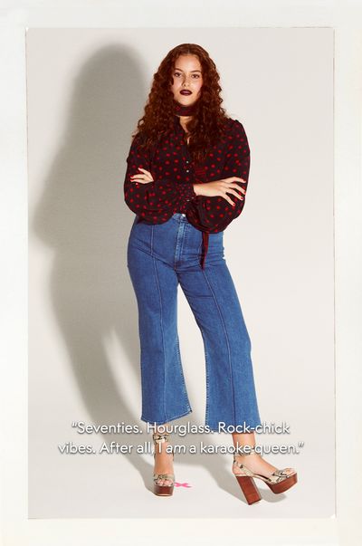 Woman in workwear clothing