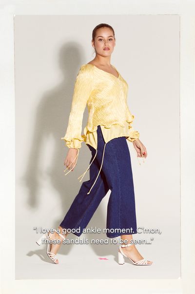 Woman in workwear clothing