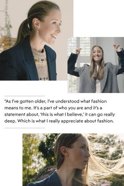 Woman in workwear clothing
