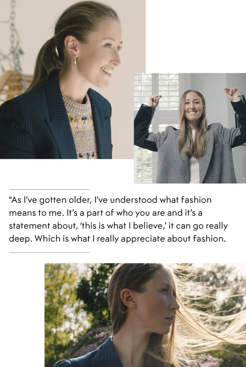 Woman in workwear clothing