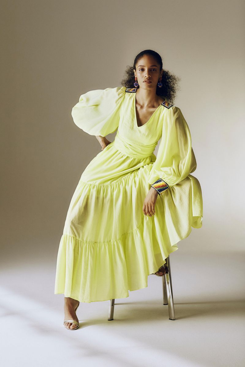 Woman in workwear clothing