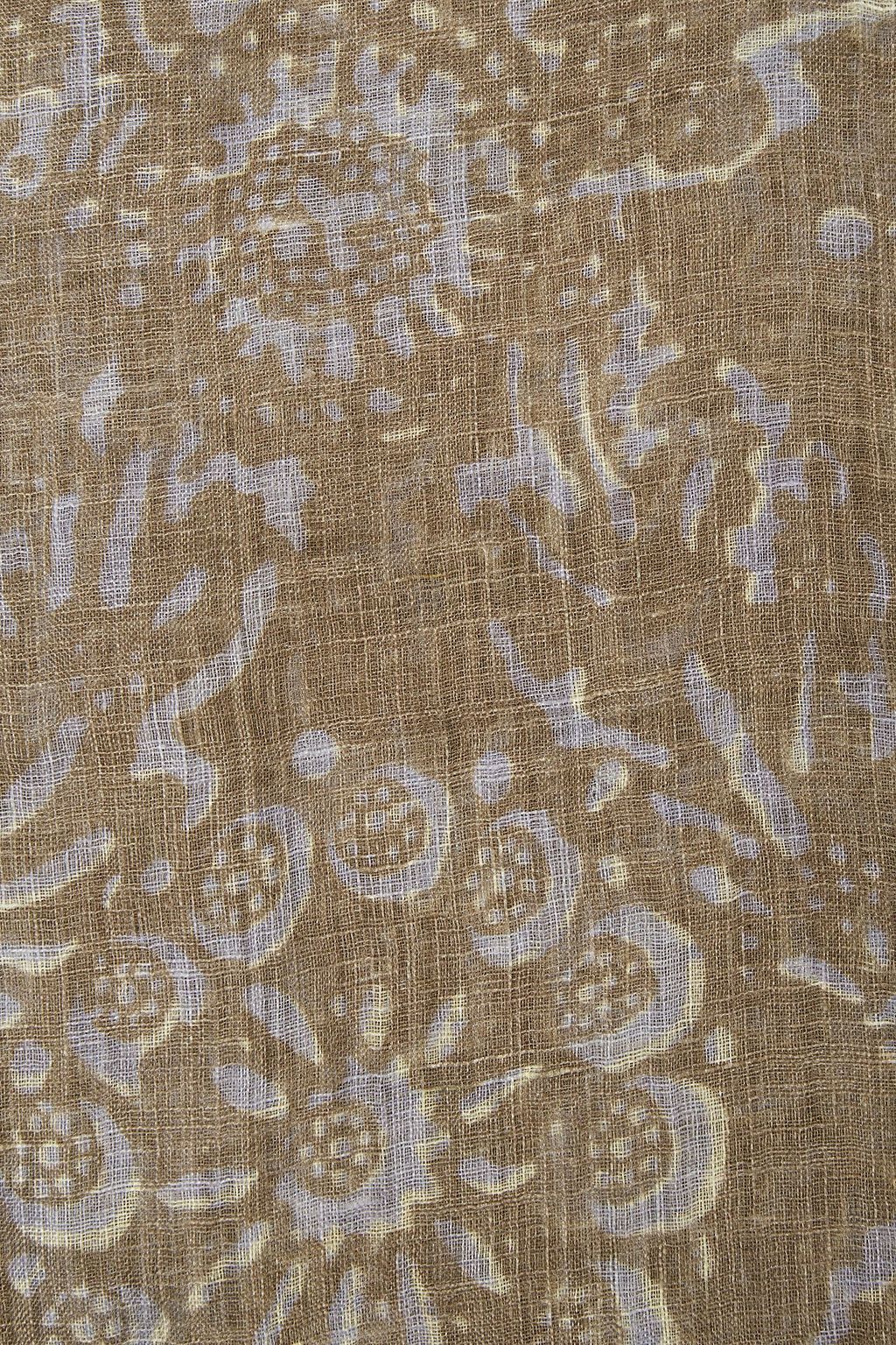BRUNELLO CUCINELLI Frayed printed linen-gauze scarf