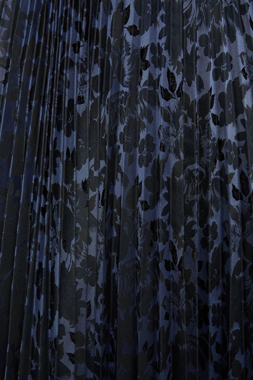 ERDEM Nesrine pleated floral-jacquard midi skirt