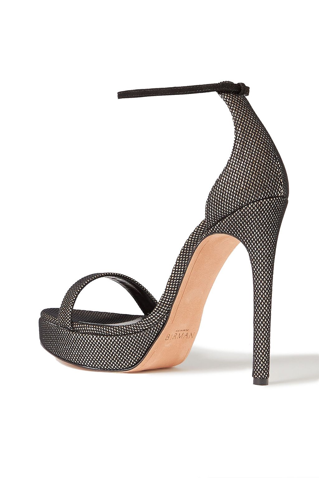 ALEXANDRE BIRMAN Cindy mesh and metallic leather platform sandals