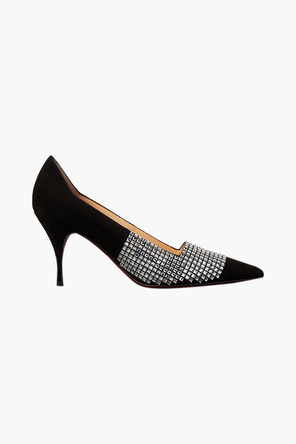 Black Championne Strass 80 crystal-embellished suede pumps | Sale up to 70%  off | THE OUTNET | CHRISTIAN LOUBOUTIN | THE OUTNET