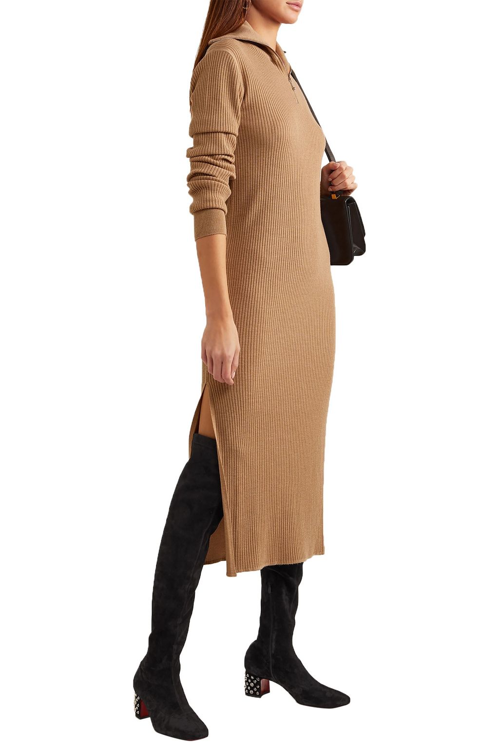 CHRISTIAN LOUBOUTIN Study Stretch 55 spiked suede over-the-knee boots