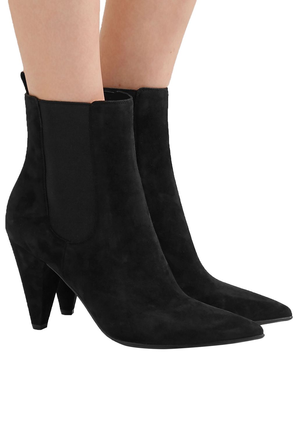 GIANVITO ROSSI 85 suede Chelsea boots
