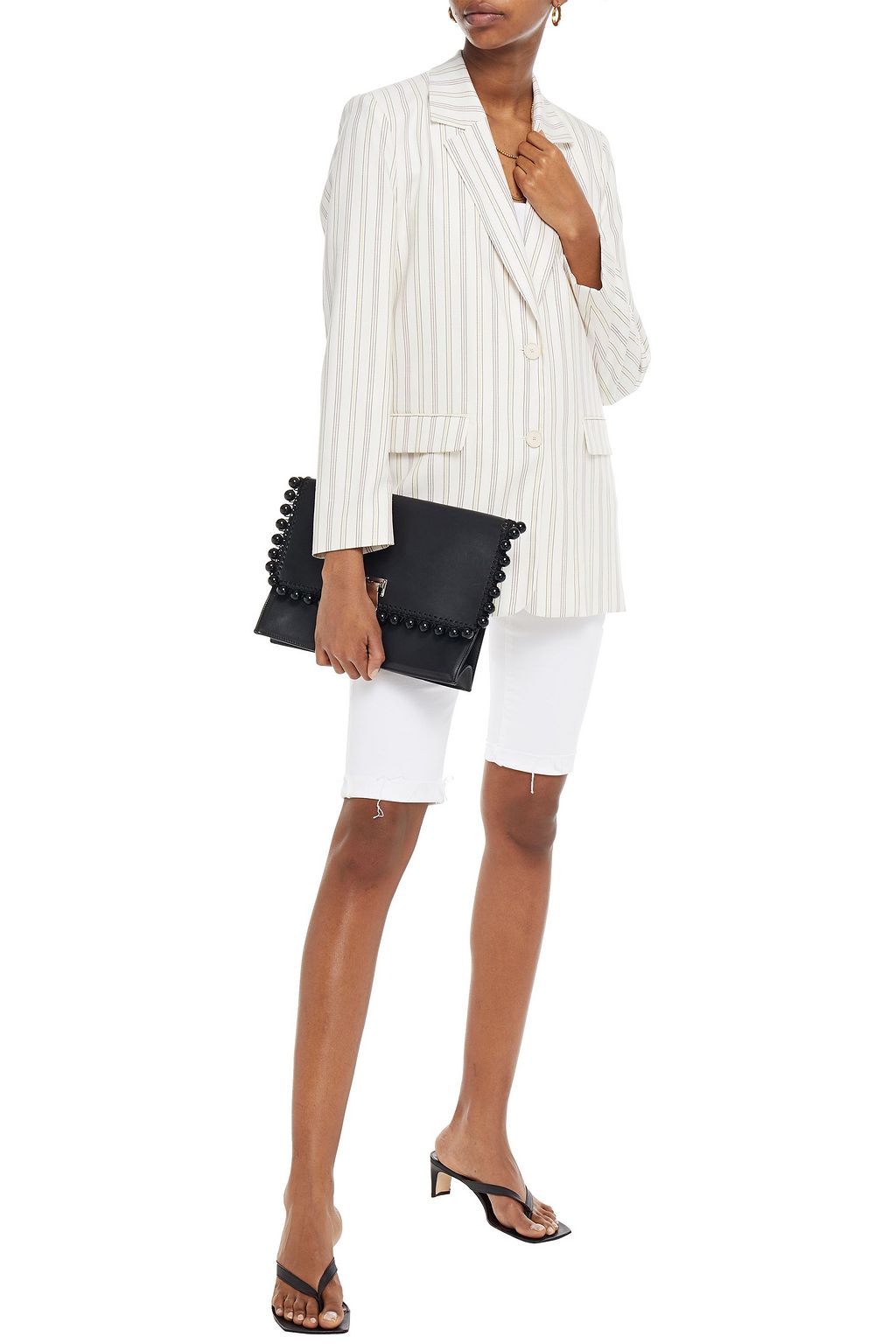 CLAUDIE PIERLOT Striped twill blazer