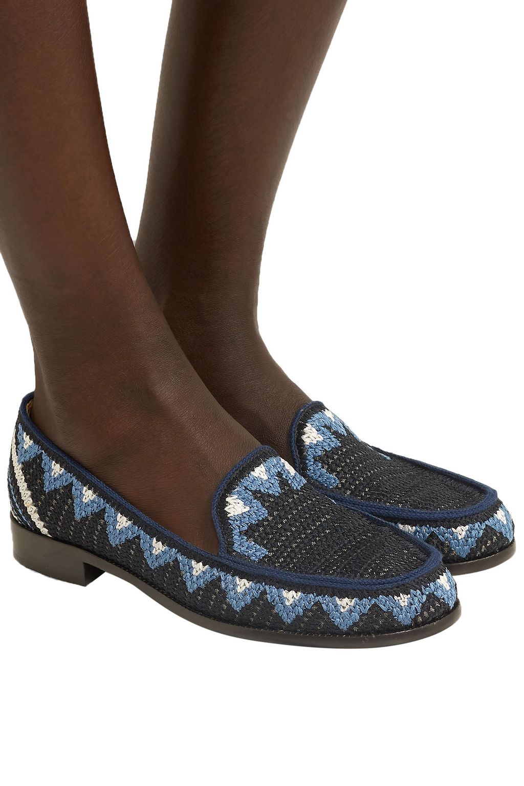 TABITHA SIMMONS Blakie Sol crocheted loafers