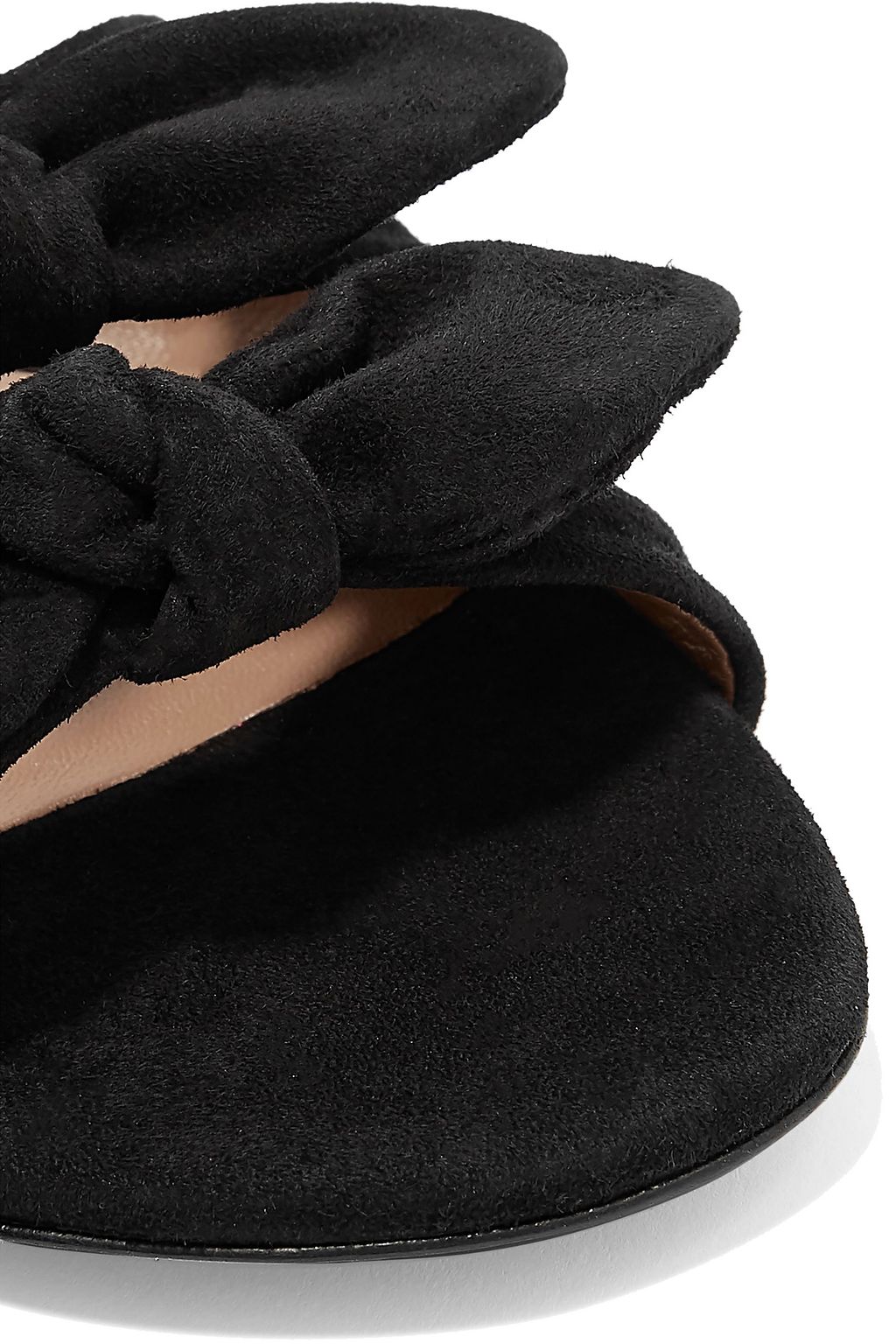 TABITHA SIMMONS Cleo bow-embellished suede slides