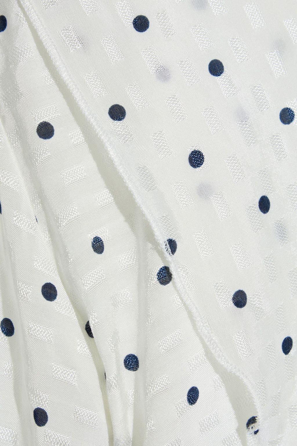 MELISSA ODABASH Tilly ruffled polka-dot jacquard maxi wrap dress