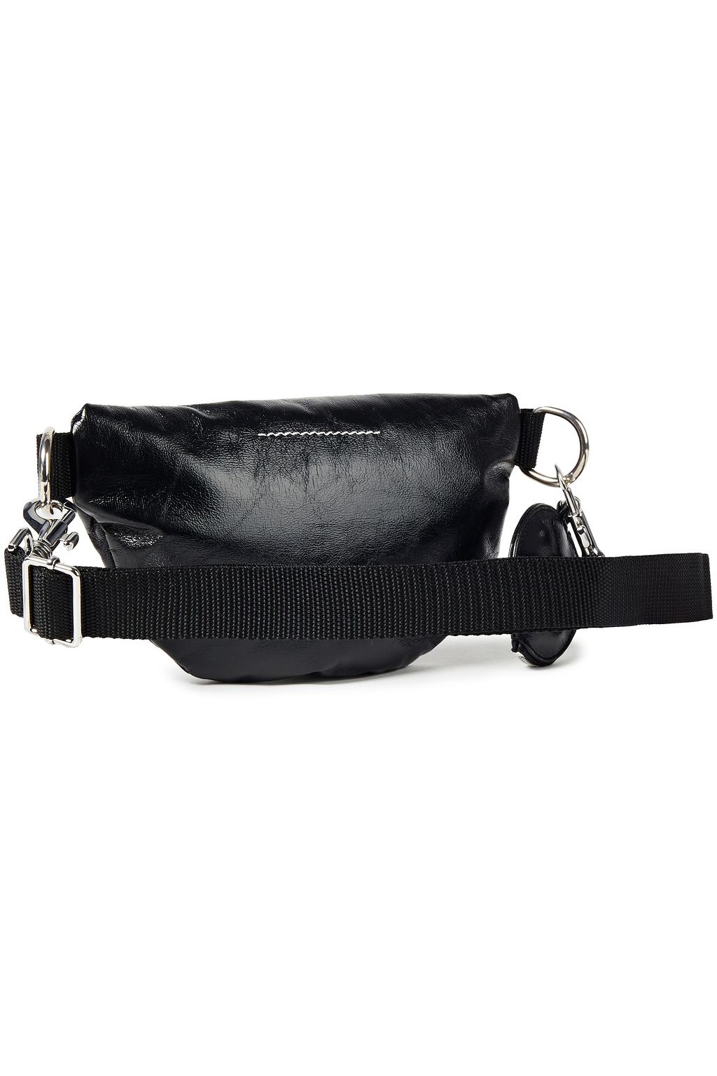 MM6 MAISON MARGIELA Metallic faux crinkled-leather belt bag