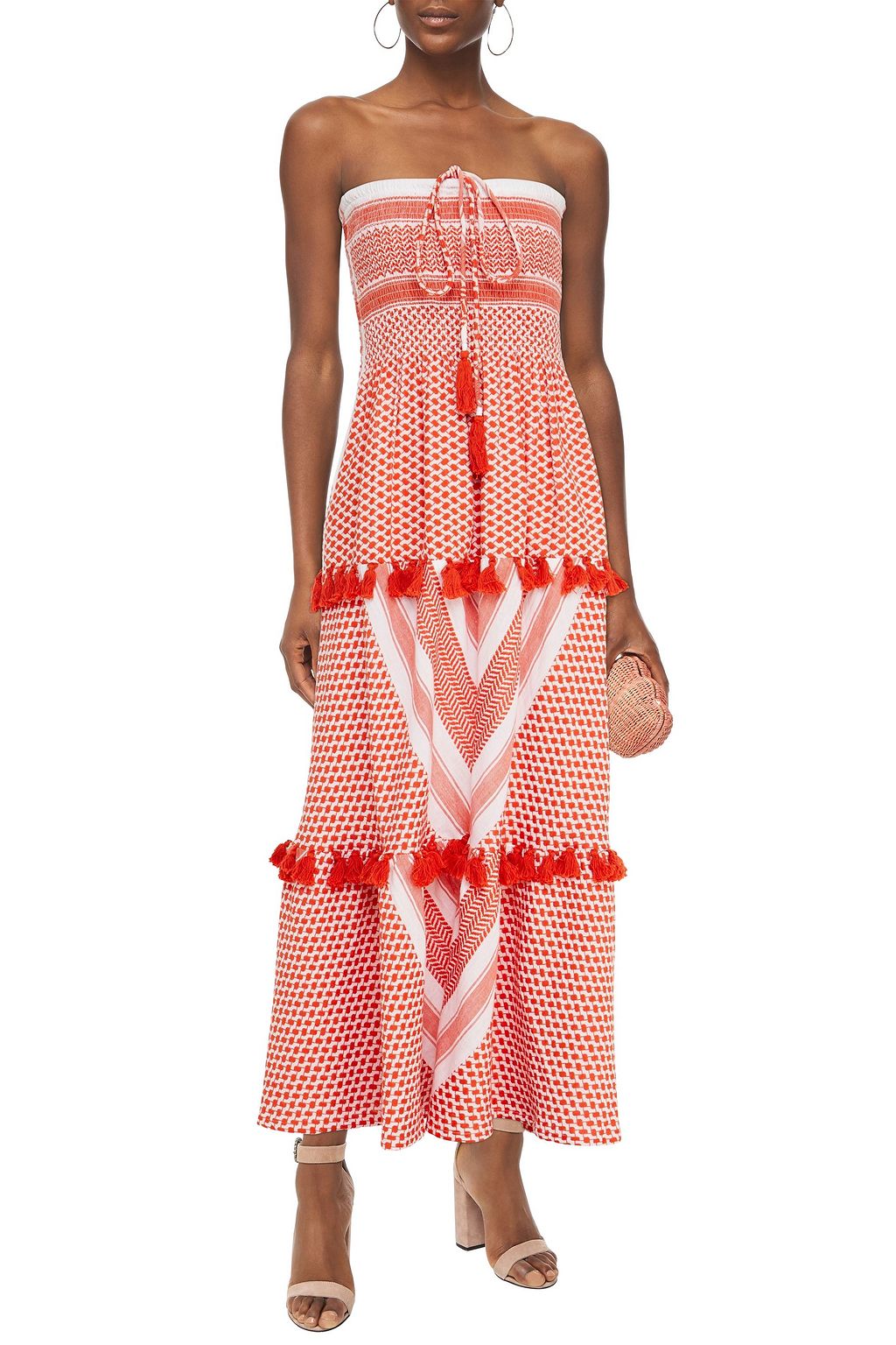 SUMMERY COPENHAGEN Britney tasseled cottonjacquard maxi dress Sale up to 70 off THE