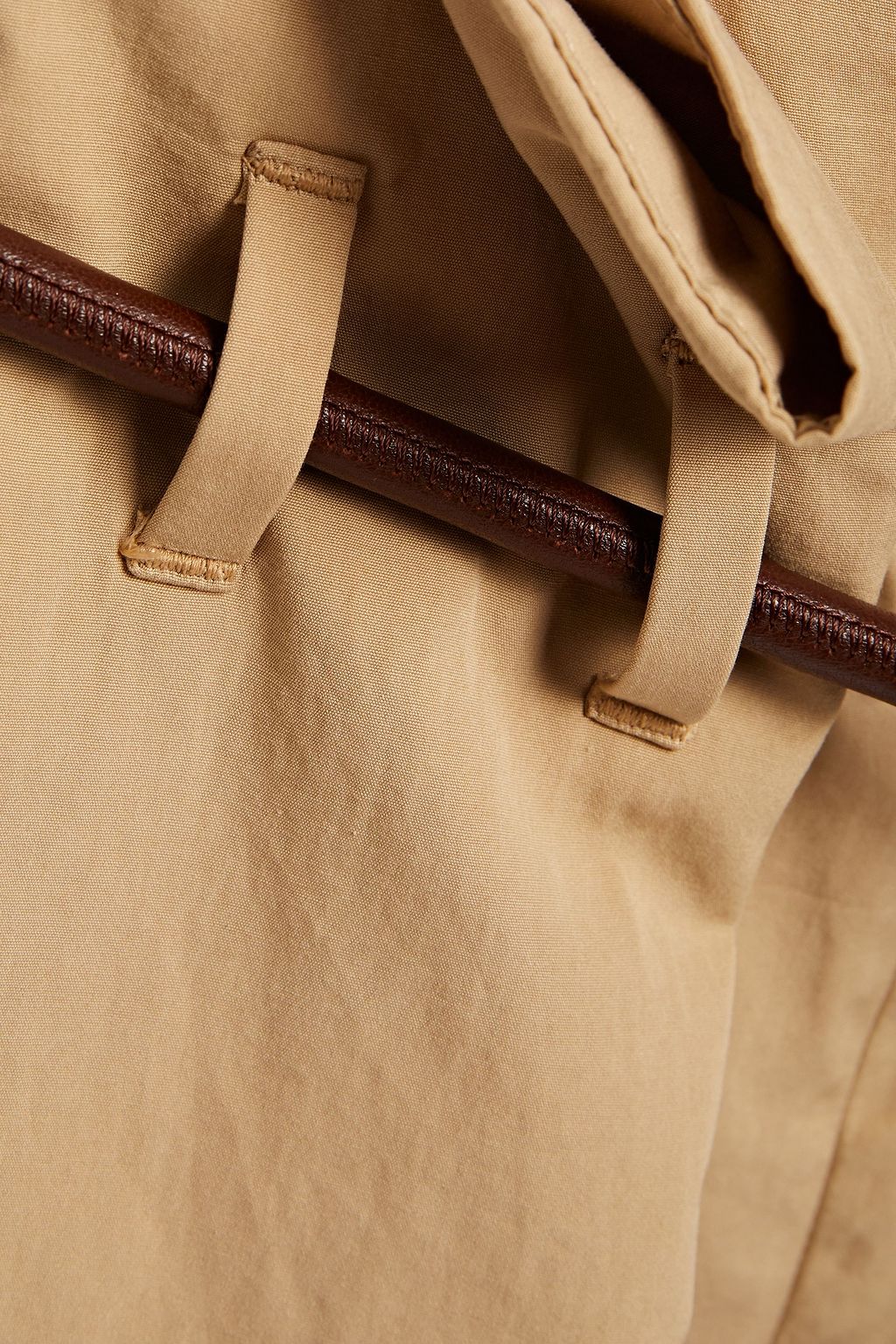 BRUNELLO CUCINELLI Belted cotton-poplin wide-leg pants