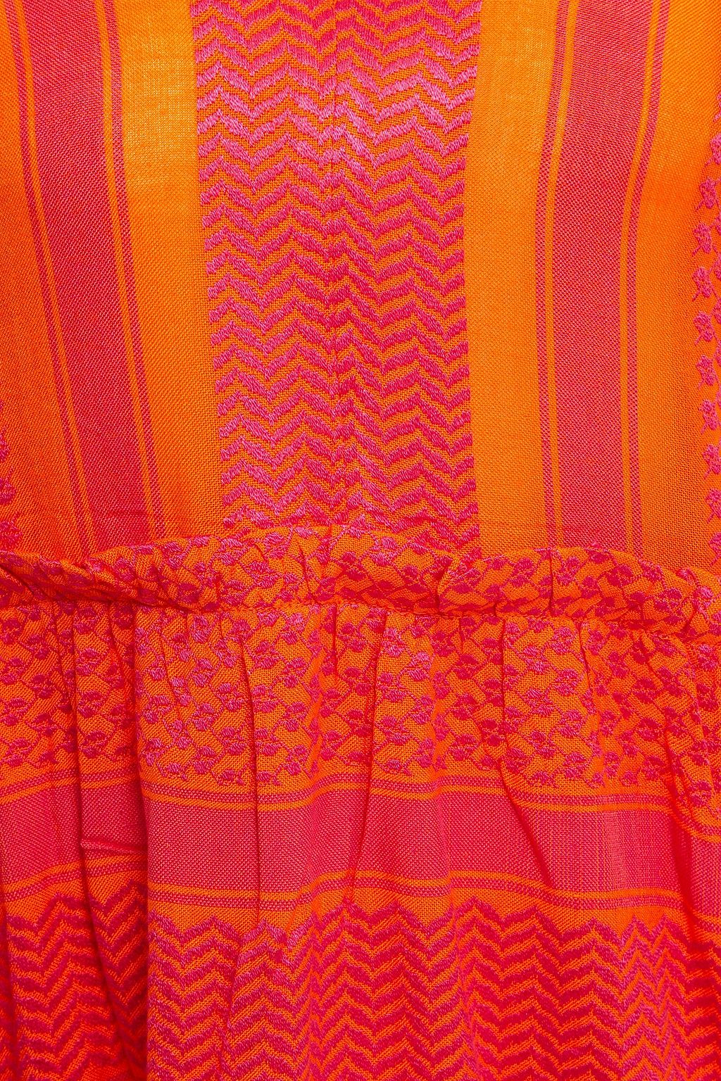 SUMMERY COPENHAGEN Gathered cotton-jacquard top