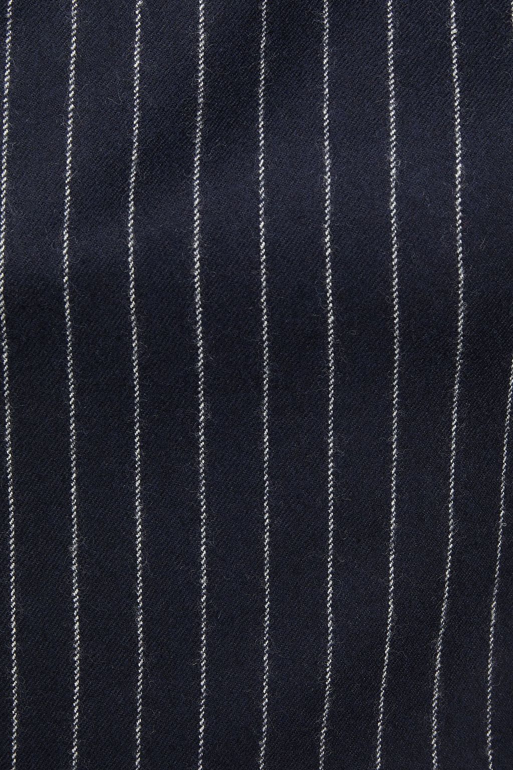 MCQUEEN Pinstriped draped wool dress