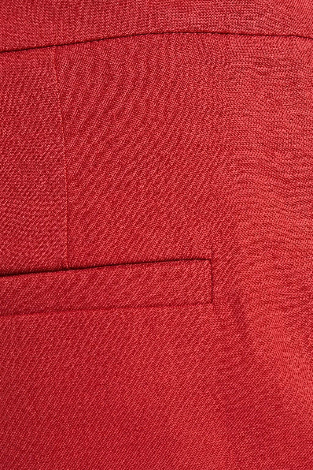 BRUNELLO CUCINELLI Cropped Hose mit geradem Bein aus Twill aus einer Leinenmischung