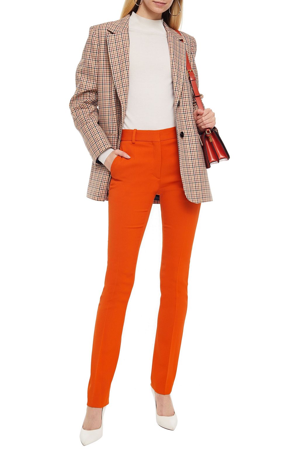 VICTORIA BECKHAM Wool-twill slim-leg pants