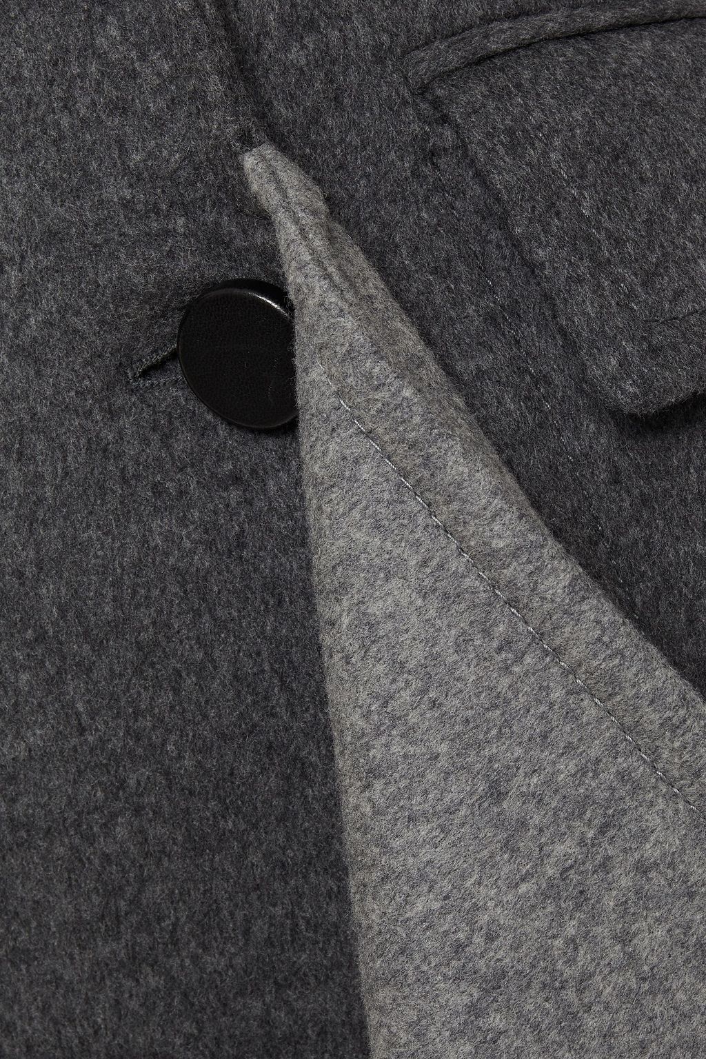 MCQUEEN Double-breasted two-tone wool and cashmere-blend felt coat
