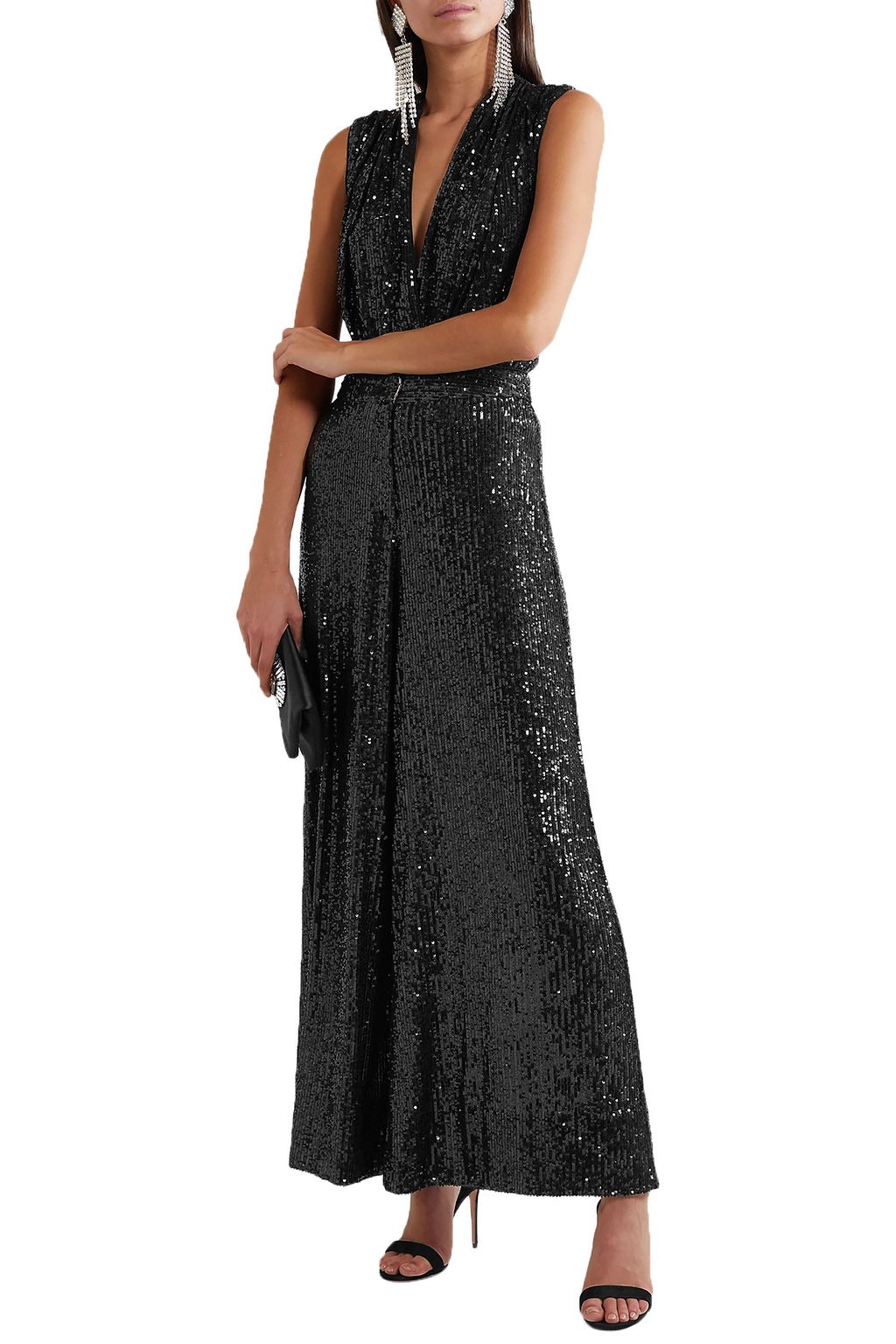TALBOT RUNHOF Gilia sequined tulle wide-leg pants