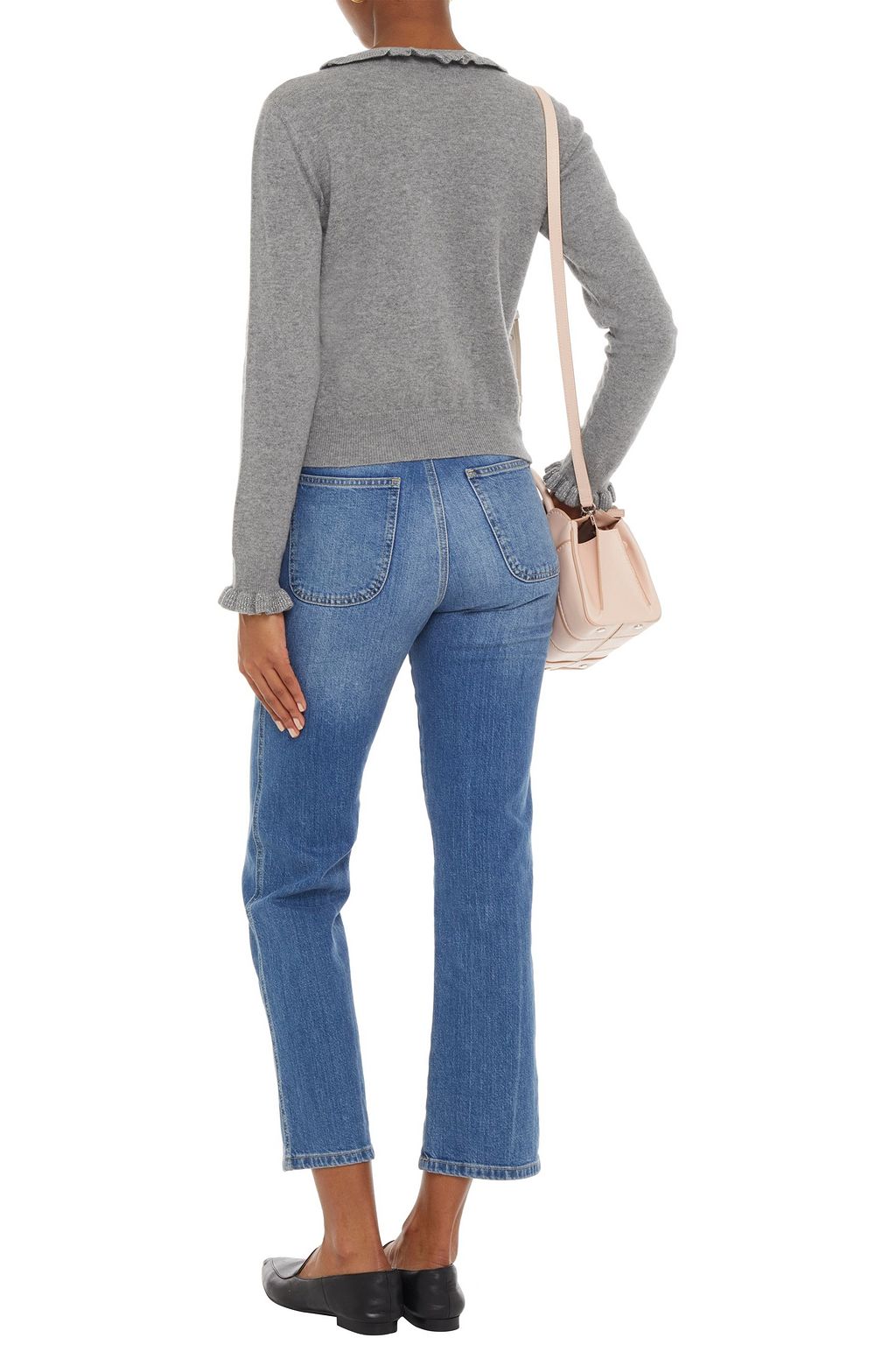 REDVALENTINO Ruffle-trimmed wool-blend sweater
