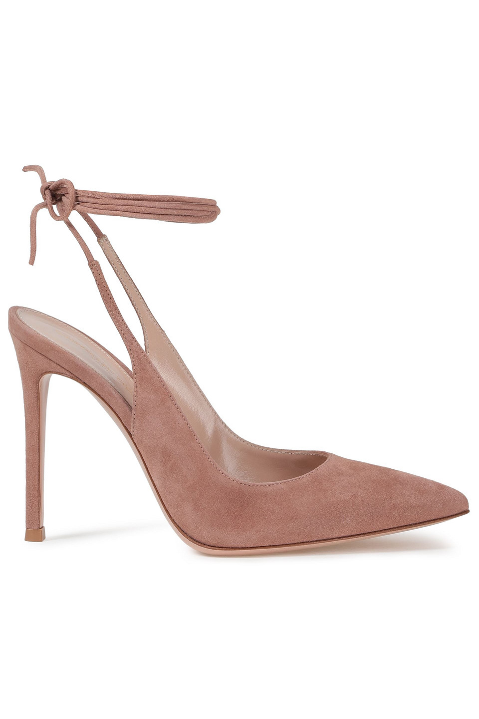 Gianvito Rossi Woman Irene 105 Suede Slingback Pumps Antique Rose Size 35