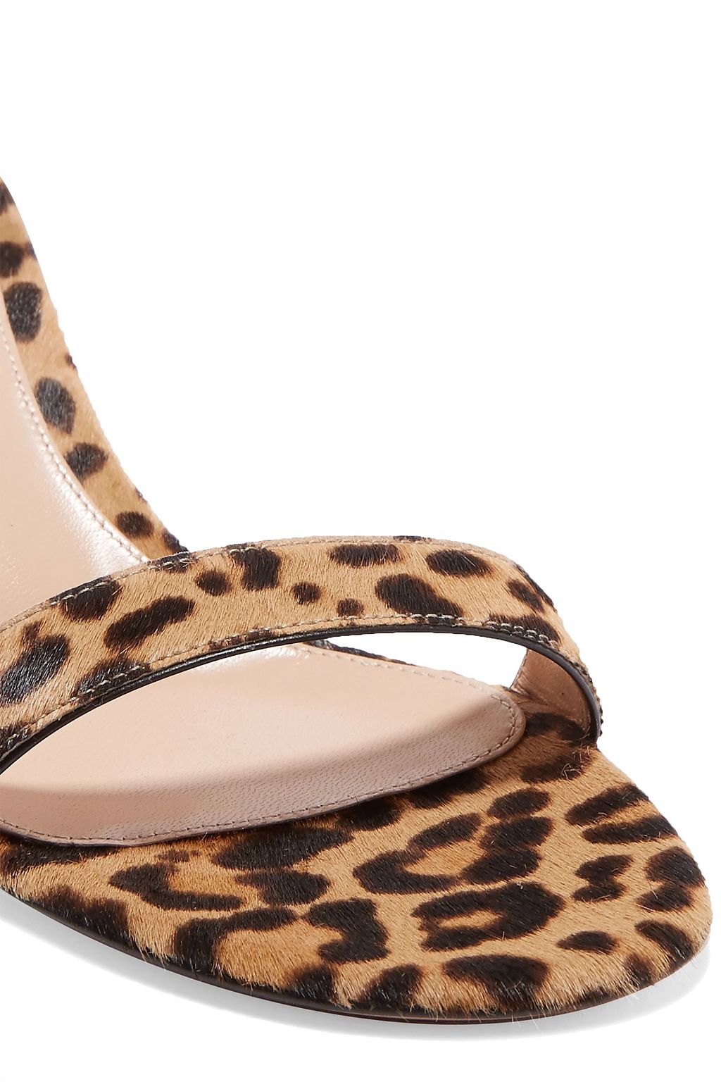 GIANVITO ROSSI Portofino 70 leopard-print calf hair sandals