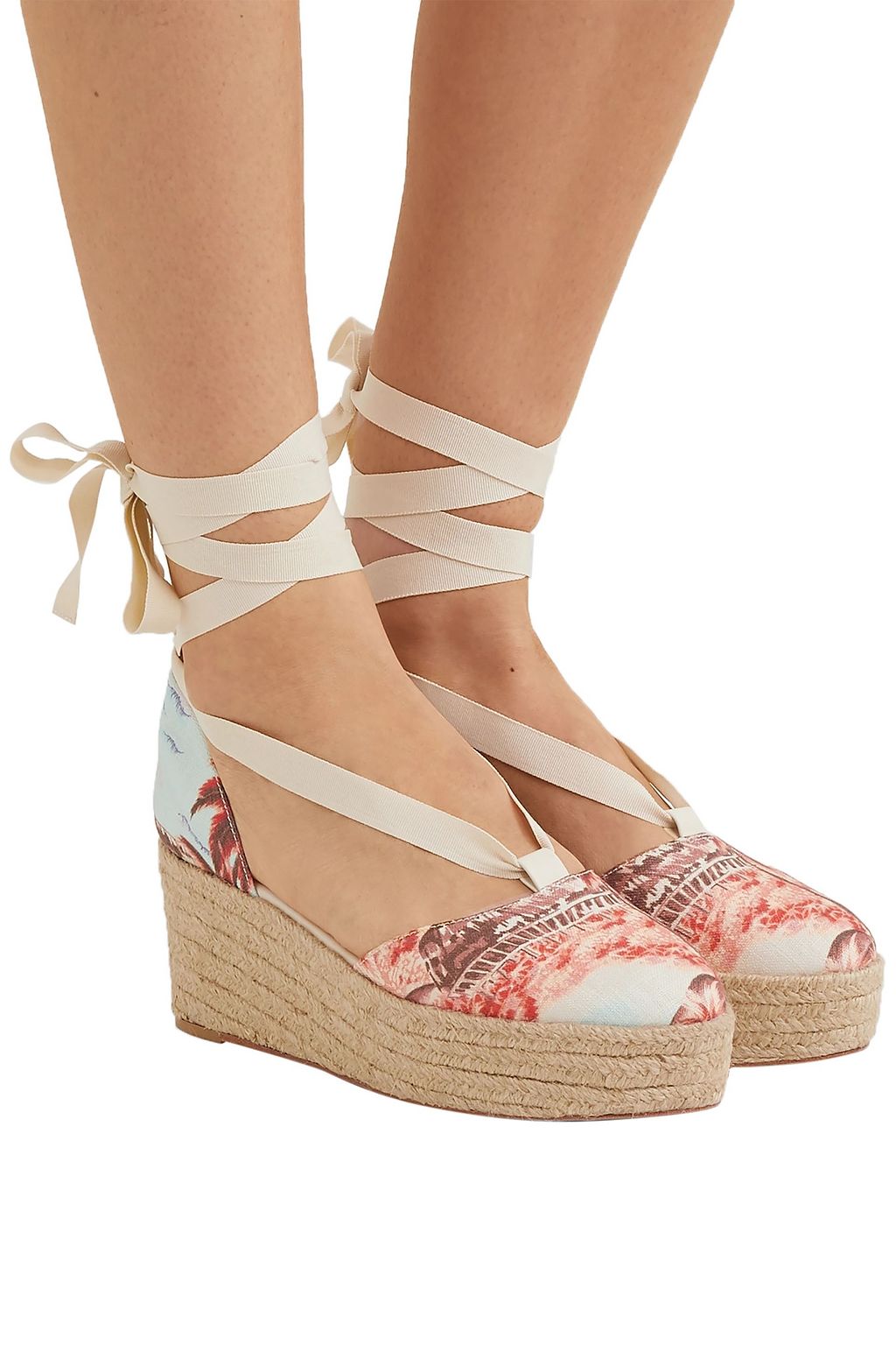 ZIMMERMANN Printed canvas espadrilles