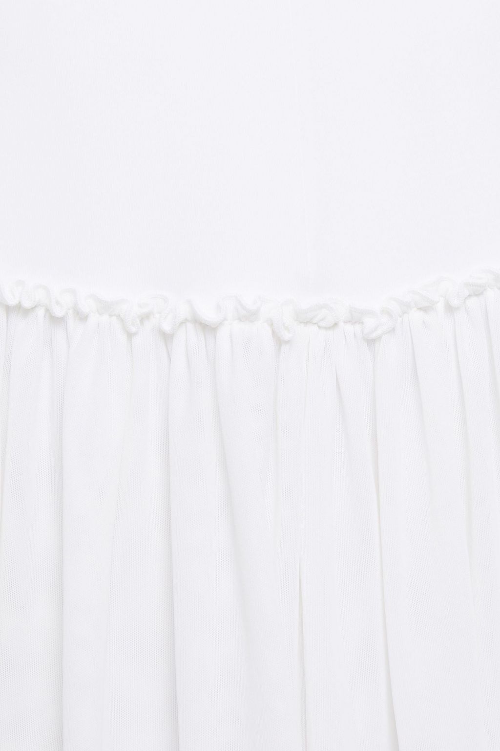 FISICO Gathered jersey and mesh halterneck midi dress