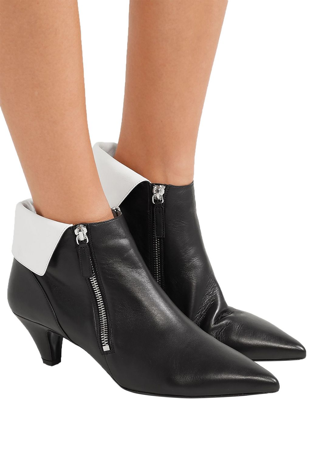 TABITHA SIMMONS + Equipment Chrissie two-tone leather ankle boots