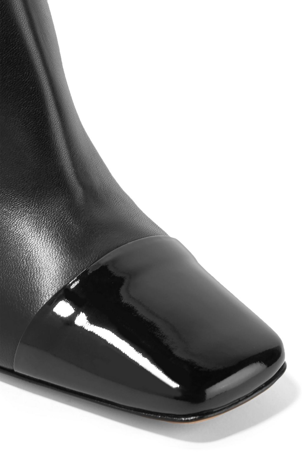 GIANVITO ROSSI 85 smooth and patent-leather knee boots